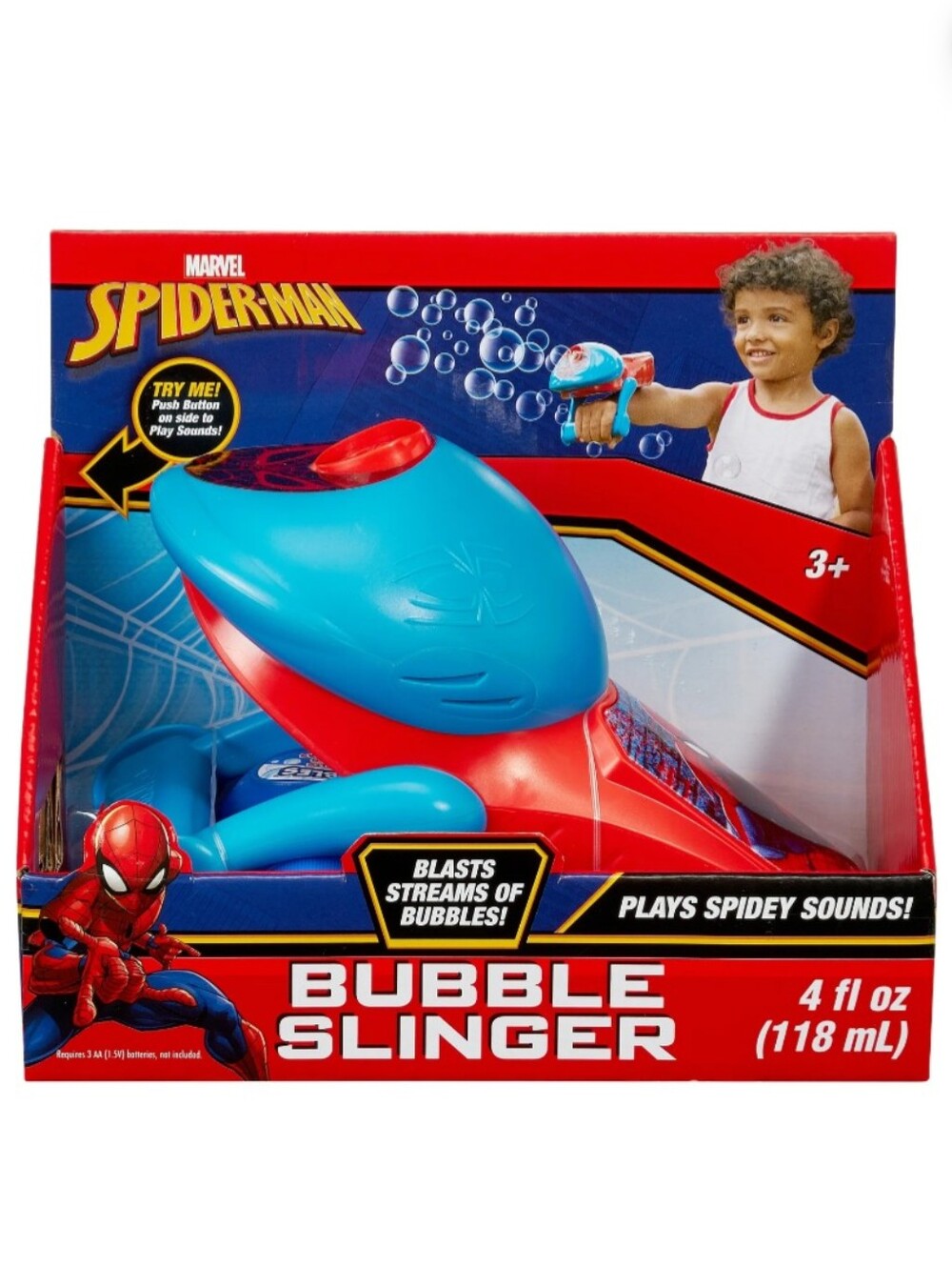 Marvel Spider-Man Bubble Slinger - Red & Blue